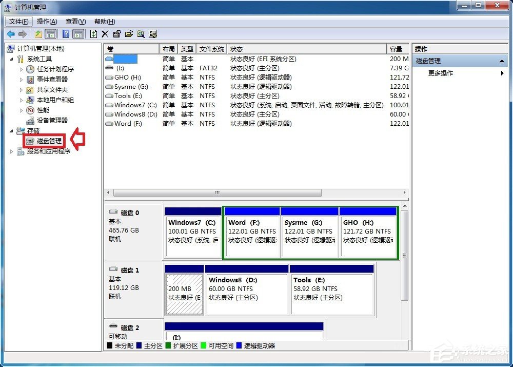 Win7系统磁盘处于脱机状态的具体解决方法